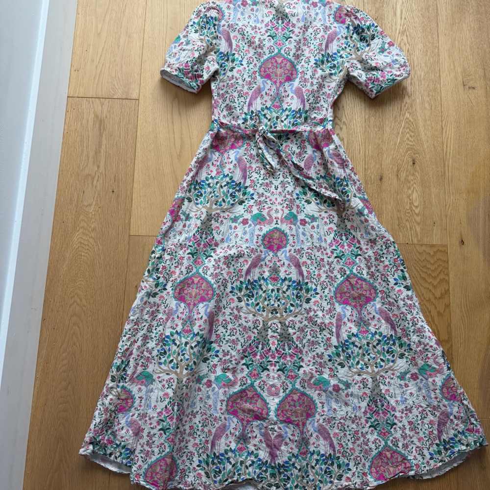 Sandro Paris Arya Floral Dress Linen blend - 36 - Picture 9 of 17